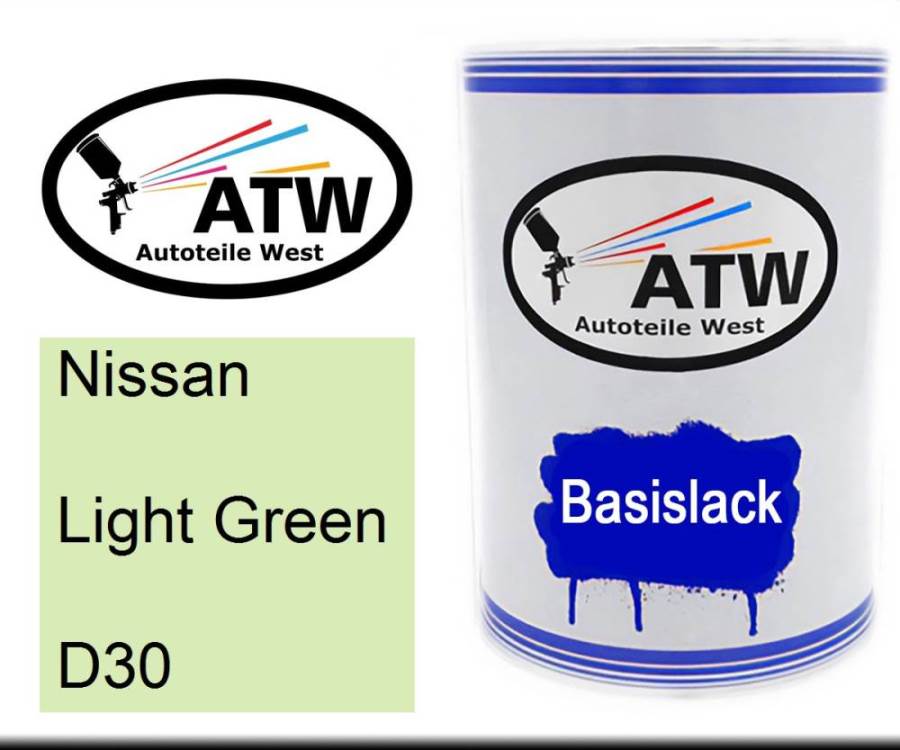 Nissan, Light Green, D30: 500ml Lackdose, von ATW Autoteile West.